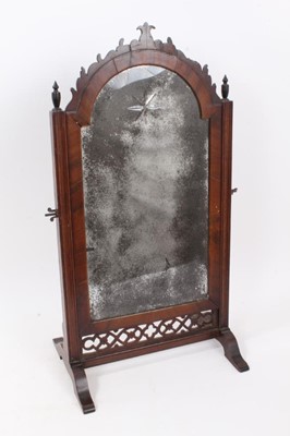 Lot 880 - 18th century walnut swing frame dressing table mirror