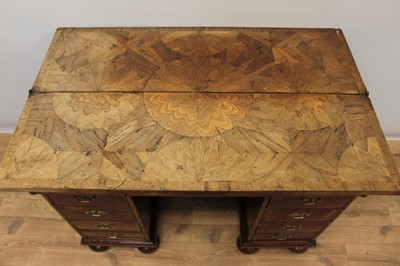 Lot 780 - Highly unusual oyster veneered desk