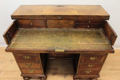 Lot 780 - Highly unusual oyster veneered desk
