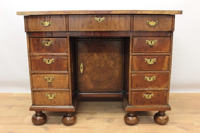 Lot 780 - Highly unusual oyster veneered desk