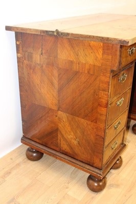 Lot 780 - Highly unusual oyster veneered desk