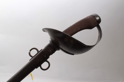 Lot 310 - First World War 1908 Pattern cavalry troopers sword by Wilkinson with straight fullered blade sharpened for active service in steel scabbard