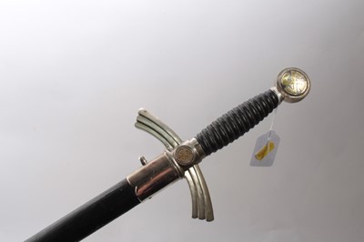 Lot 325 - Reproduction Nazi Luftwaffe Officers' sword with scabbard