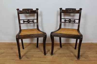 Lot 729 - Rare pair of Regency Anglo-Indian coromandel side chairs