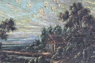 Lot 678 - 19th century oil on copper panel - landscape, unframed