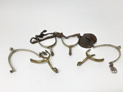 Lot 970 - Three pairs of vintage spurs