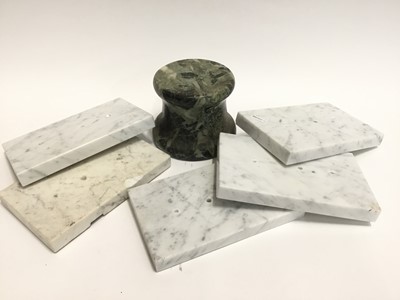 Lot 130 - Group of marble bases, ideal for mounting bronzes