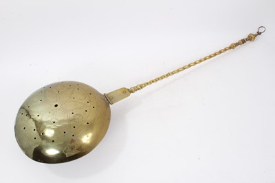 Lot 692 - Charles II brass warning pan