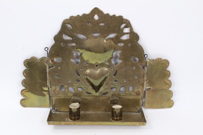 Lot 217 - 18th century Dutch brass wall sconce