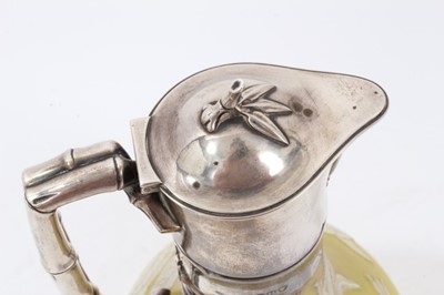 Lot 221 - Fine Victorian silver mounted cameo glass decanter