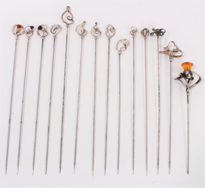 Lot 70 - Collection 14 Charles Horner silver hat pins