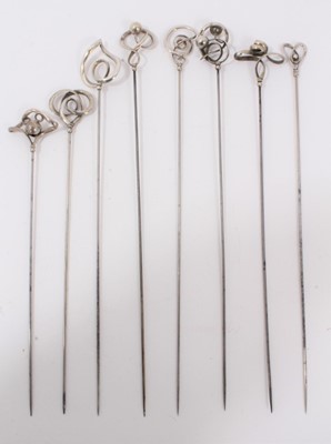 Lot 72 - Group 8 Charles Horner silver hat pins