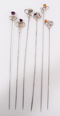 Lot 74 - Collection 6 Charles Horner silver hat pins