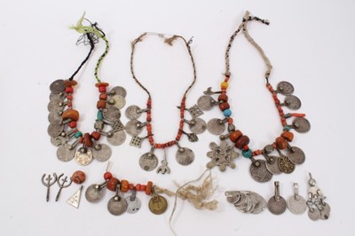 Lot 85 - Three old Eastern coin necklaces