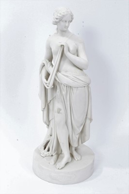 Lot 10 - Victorian Parianware figure of Euterpe