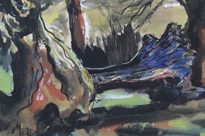 Lot 1129 - *Colin Moss, watercolour, fallen tree