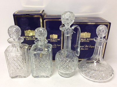 Lot 621 - Four pieces of Thomas Webb Wellington pattern glassware
