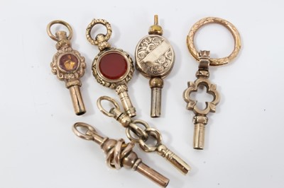 Lot 167 - Collection Victorian and later yellow metal watch key fobs