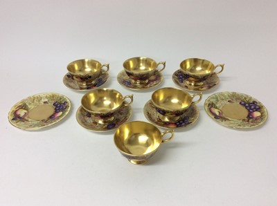 Lot 626 - Aynsley Orchard Gold tea wares, including six cups, five saucers and two side plates