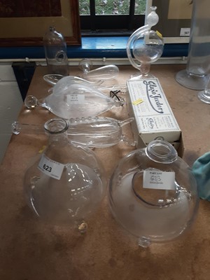 Lot 623 - Group of unusual glass articles to include Fly catchers, and Baby Feeders