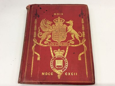Lot 1022 - Major Henry Brackenbury - The Nearest Guard - A history of the Royal Body Guard, London 1892, limited edition 42/200, tooled red cloth binding