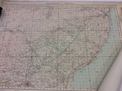 Lot 247 - Group of Second World War period maps of Great Britain to include Chichester & Worthing, Barmouth & Aberystwyth, Stranraer, Brighton & Eastbourne, Orkney Islands (South), The Cheviot Hills, Llandud...