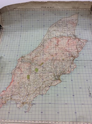 Lot 249 - Group of Second World War period maps of Great Britain to include Arbroath & Montrose, Bedford & Luton, Loch Arkaig, Isle of Man, Wimborne & Ringwood, Burton & Walsall, Winchester, Gloucester & For...