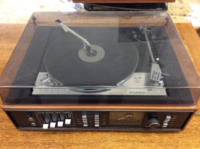 Lot 999 - Goldring Lenco GL78 Stereo Transcription turntable by Dynatron with pair Dynatron speakers