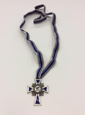Lot 284 - Nazi German Mothers' Cross with ribbon, possibly a later copy