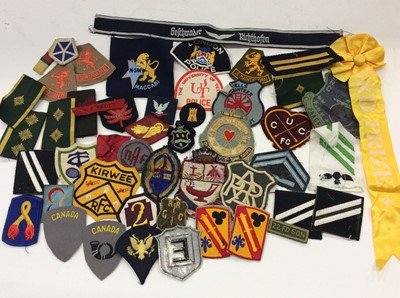 Lot 294 - One bag containing various cloth Military badges
