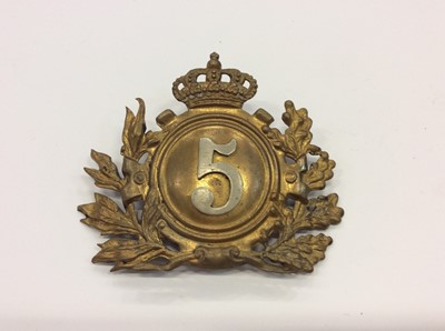 Lot 295 - 19th Century Continental Brass Military Helmet Plate