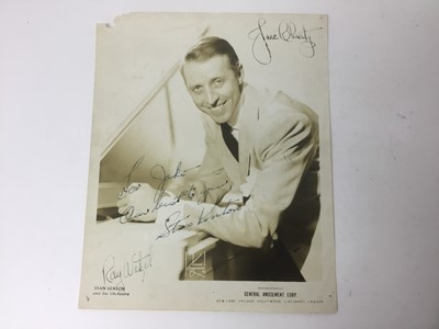 Lot 2075 - Stan Kenton and his orchestra signed photograph, with  Oscar Peterson signature and Buddy Rich signed programme