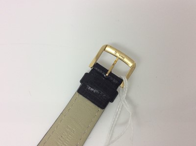 Lot 407 - 1960s gentlemens Omega 18ct gold Constellation wristwatch on omega black leather strap
