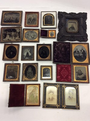 Lot 2077 - Good Collection of Victorian Daguerreotypes and other early photographs (1 box)