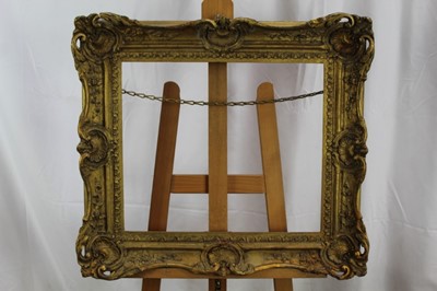 Lot 587 - An early 20th century gilt and gesso frame, internal size 40 x 46cm