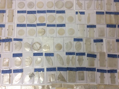Lot 465 - Fine collection of antique mother of pearl gaming counters