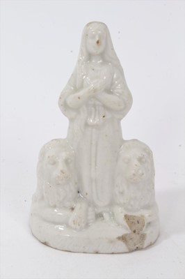 Lot 137 - French? Porcelain figure of Saint Blandina of Lyon