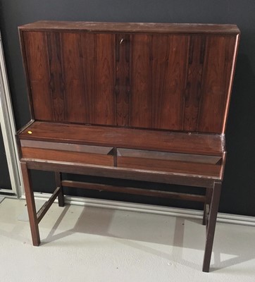 Lot 802 - 1960s Danish rosewood (Indian rosewood) bureau