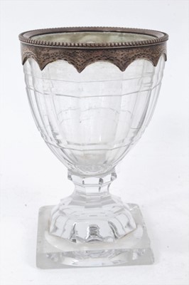 Lot 205 - Regency silver mounted cut glass table salt or mustard