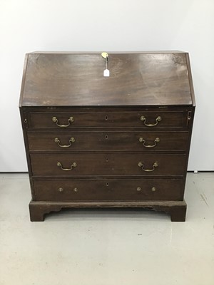 Lot 11 - George III mahogany bureau