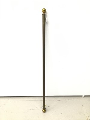 Lot 31 - Antique curtain pole with brass terminals, 128cm long