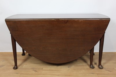 Lot 700 - Good large George II / early George III walnut drop leaf dining table