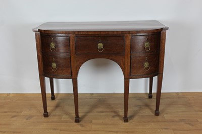 Lot 704 - George III mahogany bowfront sideboard