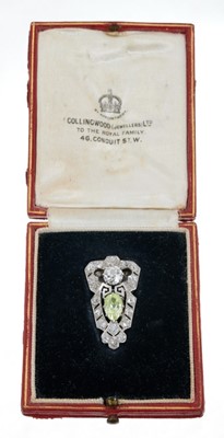 Lot 458 - Fine Art Deco Diamond dress clip retailed by Collingwood