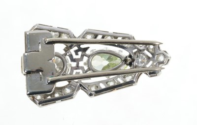 Lot 458 - Fine Art Deco Diamond dress clip retailed by Collingwood