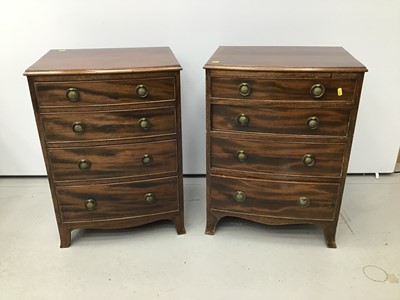 Lot 147 - Pair of Regency style mahogany dwarf chest of drawers