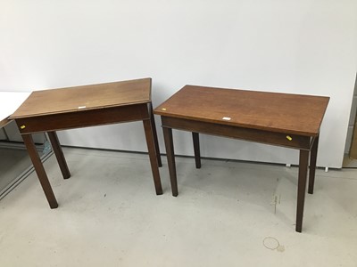 Lot 148 - George III mahogany side table and a similar mahogany table