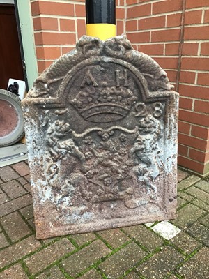 Lot 149 - 18th century style cast iron fire back