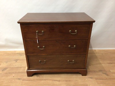 Lot 175 - Edwardian mahogany chest of three long graduated drawers