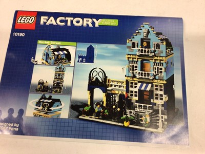 Lot 1697 - Lego Building 10190 Market Street, with mini figs. Instructions available on line, No box